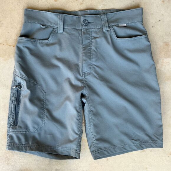 Simms Men's Skiff Shorts Size 34 Fishing Performance UPF 50+ Nylon Storm Grey - Picture 1 of 13